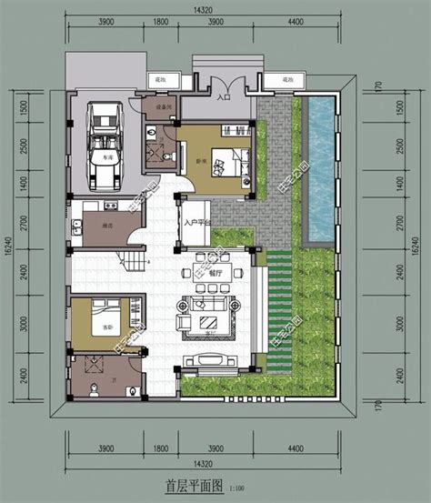 獨棟別墅設計平面圖 家裡的院子